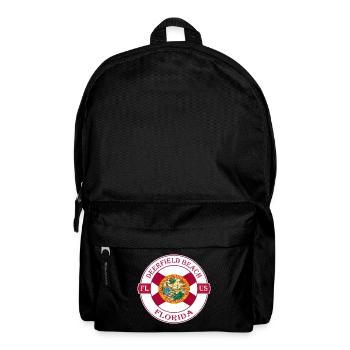 Deerfield Beach Floride drapeau USA Souvenir Badge - Sac à dos - noir - Devant