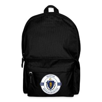 Newton Massachusetts Flagge USA Souvenir Abzeichen - Rucksack - Schwarz - Vorne