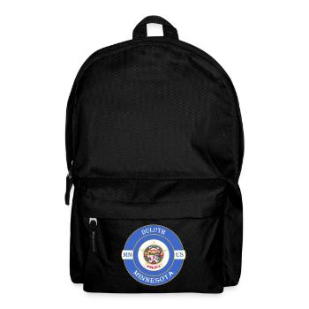 Duluth Minnesota Flag USA Travel Souvenir Badge - Sac à dos - noir - Devant