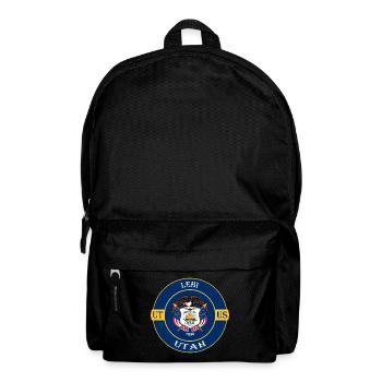 Lehi Utah Flagge USA Reise Souvenir Abzeichen - Rucksack - Schwarz - Vorne