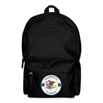 Bloomington Illinois Flag USA Souvenir Badge - Sac à dos - noir - Devant