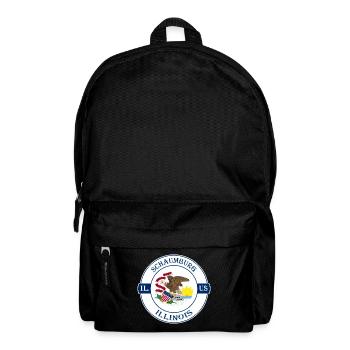 Schaumburg Illinois Flag USA Travel Souvenir Badge - Sac à dos - noir - Devant