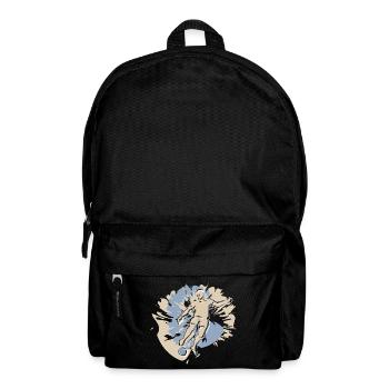 Football players in action while playing football - Backpack - black - Front