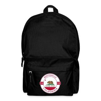 ntebello California Flag USA Souvenir Badge - Backpack - black - Front