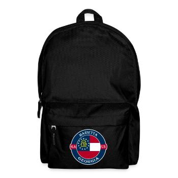 Marietta Georgia Flag USA Travel Souvenir Badge - Sac à dos - noir - Devant