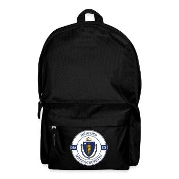 Medford Massachusetts Flagge USA Souvenir Abzeichen - Rucksack - Schwarz - Vorne