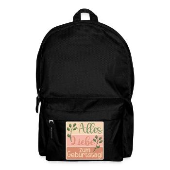 Alles Liebe zum Geburtstag - Pflanzen - Rucksack - Schwarz - Vorne