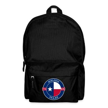 Burleson Texas Flagge USA Reise Souvenir Abzeichen - Rucksack - Schwarz - Vorne