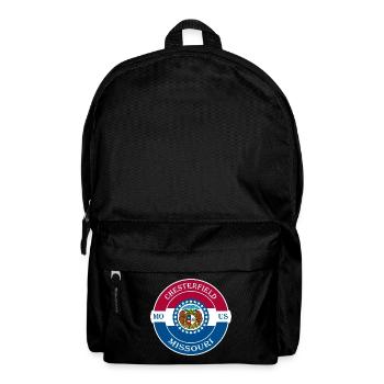 Chesterfield Missouri Flag USA Souvenir Badge - Sac à dos - noir - Devant