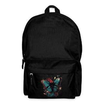 Schmetterling im Wald - Rucksack - Schwarz - Vorne