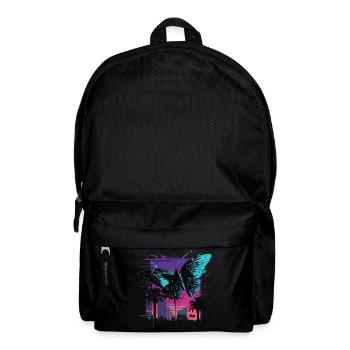 Buttterfly in der Stadt Vaporwave - Rucksack - Schwarz - Vorne