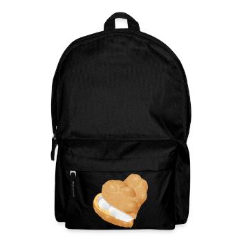 Mit Sahne gefülltes Windbeutel Herz - Rucksack - Schwarz - Vorne