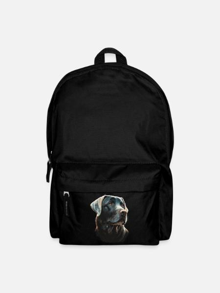 Labrador Retriever on Glowing lights - Backpack - black