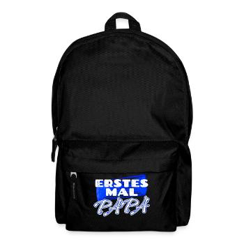 Schwanger Familienglück Statement Baby Papa - Rucksack - Schwarz - Vorne