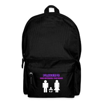 Elternteil Schwanger Statement Familienglück Baby - Rucksack - Schwarz - Vorne