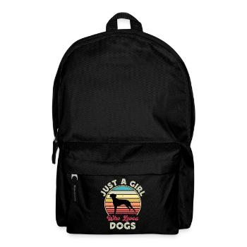 Braque Francais Dog Love Silhouette Vintage Sunset - Backpack - black - Front