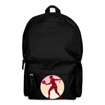 Padel Spieler Schläger Trainer Ball Sportart - Rucksack - Schwarz - Vorne