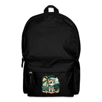 Cute Cat Tropical 3 - Backpack - black - Front