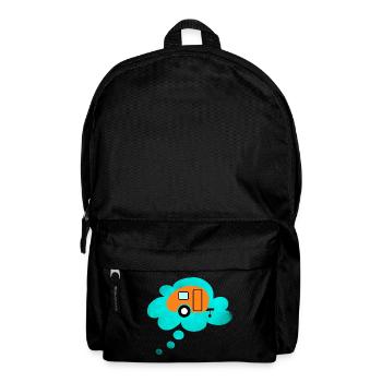 Caravan Wolke Denkblase Camping Retro Wohnwagen - Rucksack - Schwarz - Vorne