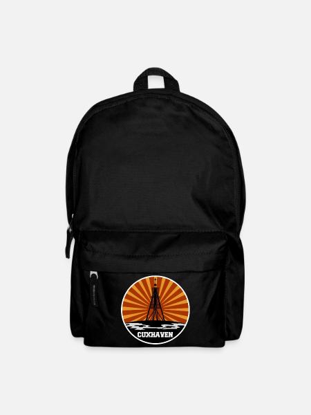 Cuxhaven Retro Skyline - Rucksack - Schwarz