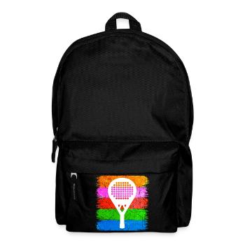 Schläger Sportart Padelspiel Tennis Aufschlag - Rucksack - Schwarz - Vorne
