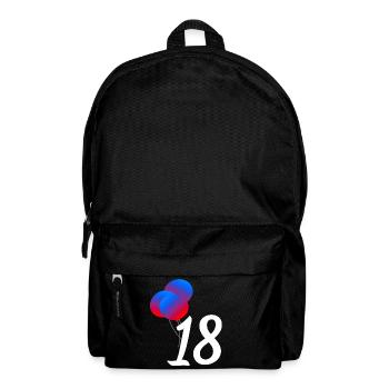 geschenkideen, 18 Luftballons - Rucksack - Schwarz - Vorne