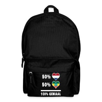 Ethiopia and the Netherlands 100% Genius Flag - Backpack - black - Front