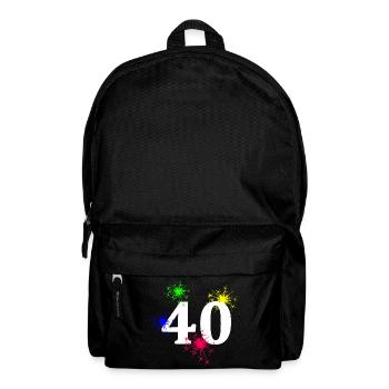jubiläum, 40 feuerwerk sternenmuster - Rucksack - Schwarz - Vorne