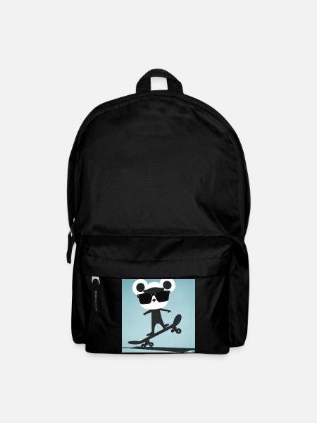 Skater Bär - Rucksack - Schwarz