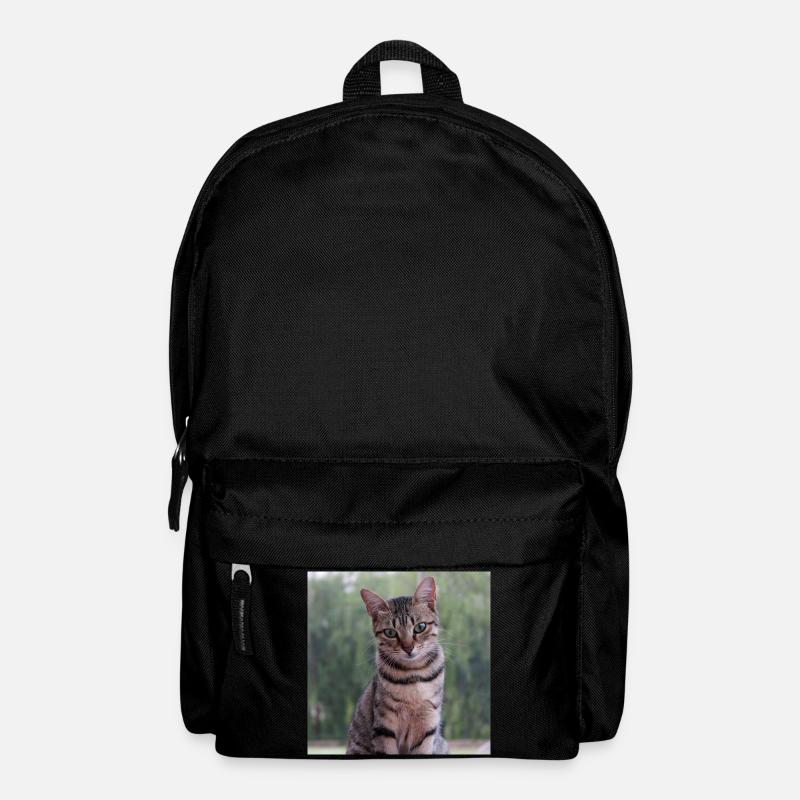 Katze Kätzchen Poster quadratisch Katzenposter - Rucksack - Schwarz