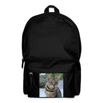 Katze Kätzchen Poster quadratisch Katzenposter - Rucksack - Schwarz - Vorne