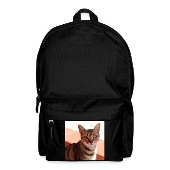 Katze Kätzchen Poster quadratisch Katzenposter - Rucksack - Schwarz - Vorne