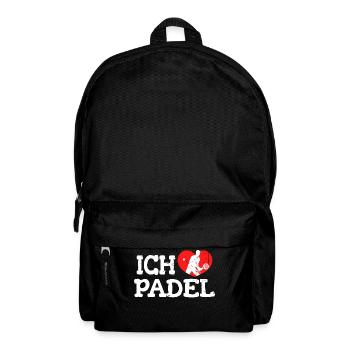 Ich Liebe Padel Herz Statement Schläger Tennis - Rucksack - Schwarz - Vorne