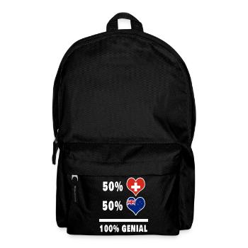 Nouvelle-Zélande et Suisse 100% Awesome Flag - Sac à dos - noir - Devant