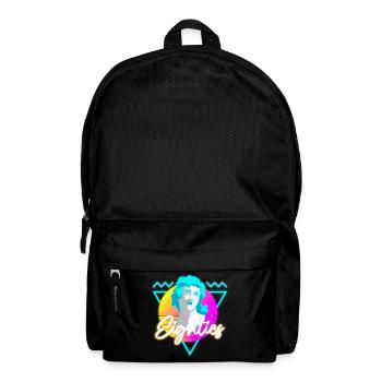 80s Music Nostalgia Neon Signs - Backpack - black - Front