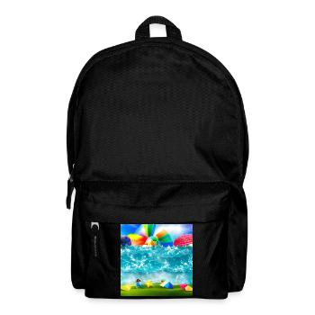 Enfants s’amusant pendant une journée ensoleillée - Sac à dos - noir - Devant