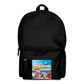 spending sunny holiday at sea side - Backpack - black - Front