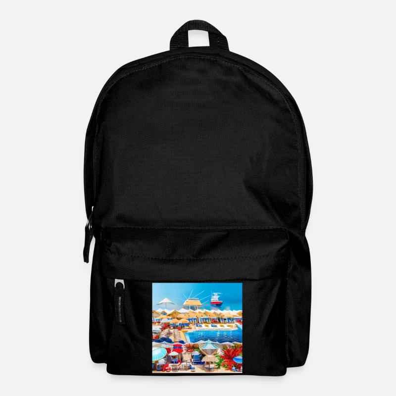 spending sunny holiday at sea side - Backpack - black
