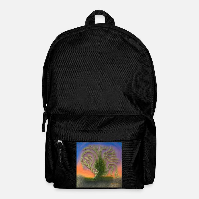 old tree in a sunny day - Backpack - black