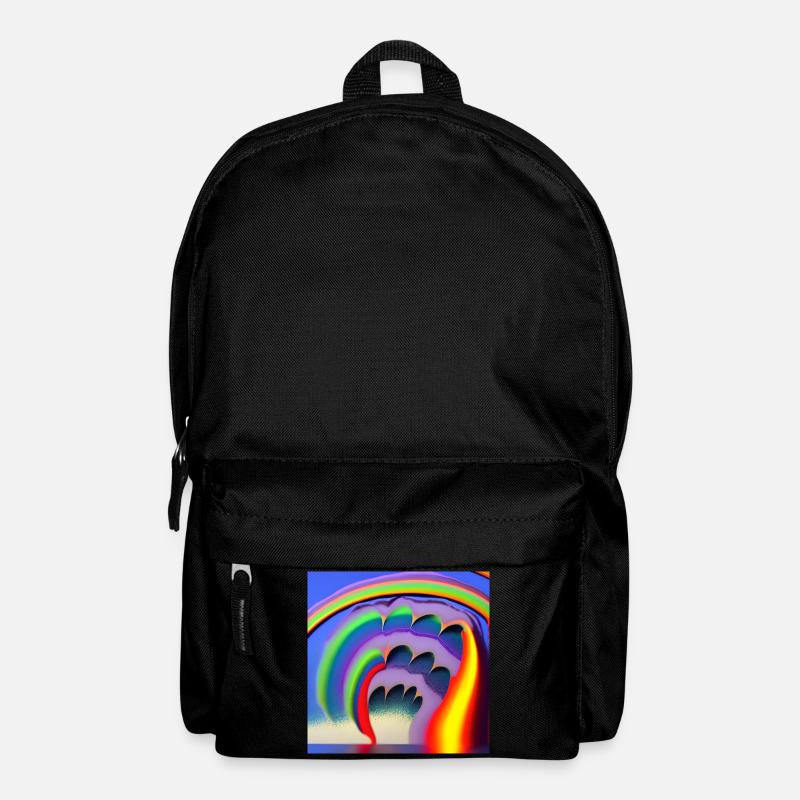 rainbow with great sun above - Backpack - black