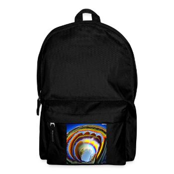 Regenbogen mit Sonne von oben - Rucksack - Schwarz - Vorne