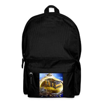 Abstraktion der Uhr - Rucksack - Schwarz - Vorne