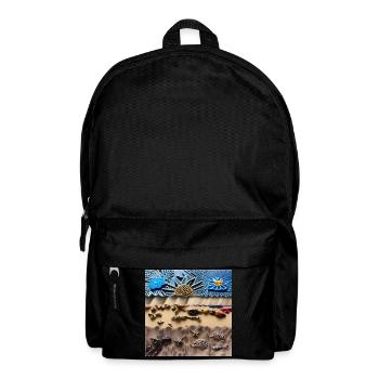 Plage ensoleillée - Sac à dos - noir - Devant