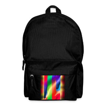 Verrückte vertikale Farben - Rucksack - Schwarz - Vorne