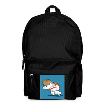 Capybara-Astronaut - Rucksack - Schwarz - Vorne