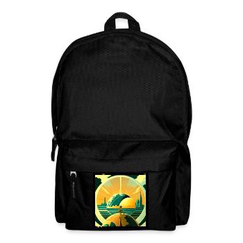 Vintage futuro planet - Rucksack - Schwarz - Vorne