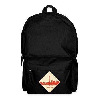 Toronto Skyline Rot Vintage Diamant - Rucksack - Schwarz - Vorne