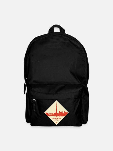Toronto Skyline Rouge Vintage Diamond - Sac à dos - noir