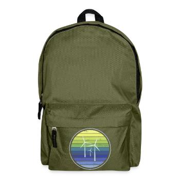 Windenergie Nachhaltigkeit - Rucksack - Olivgrün - Vorne