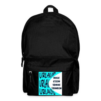 URLAUB - SONNE - RUHE - SOMMERFERIEN - ESSEN - Rucksack - Schwarz - Vorne